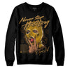 Jordan 13 Wheat DopeSkill Sweatshirt Never Stop Hustling Graphic Streetwear - Black