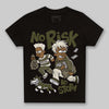 Jordan 3 “Medium Olive” aka “Family Affair” DopeSkill Toddler Kids T-shirt No Risk No Story Graphic Streetwear - Black