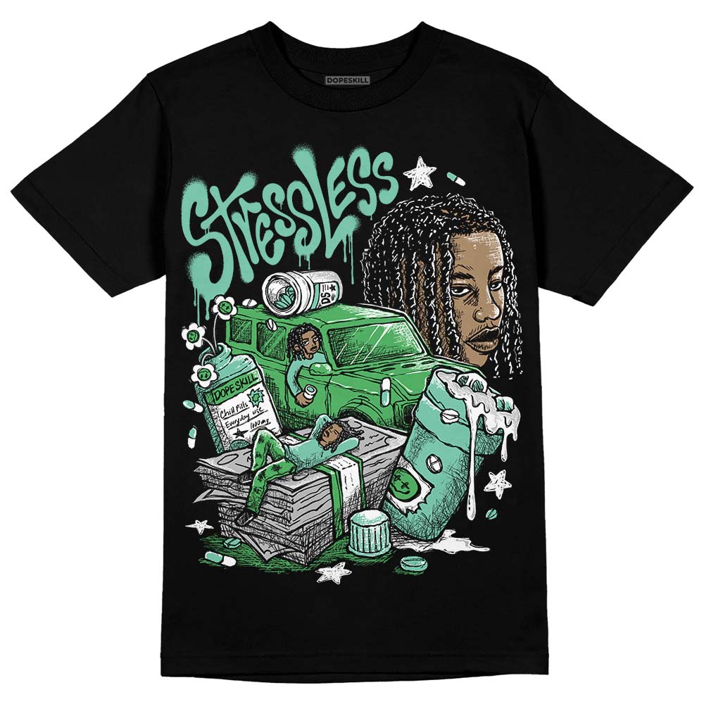 Jordan 1 High OG Green Glow DopeSkill T-Shirt Stressless Graphic Streetwear - Black