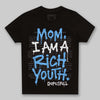 University Blue Sneakers DopeSkill Toddler Kids T-shirt Mom, I Am A Rich Youth Graphic Streetwear - Black