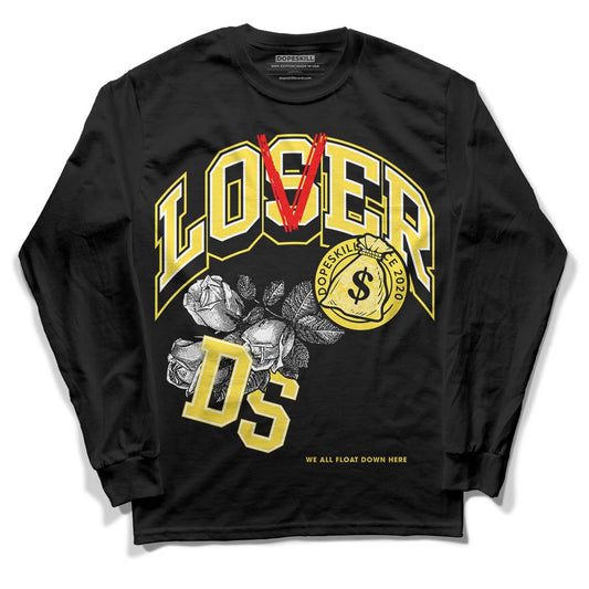 Wmns Air Jordan 11 Low 'Yellow Snakeskin' DopeSkill Long Sleeve T-Shirt Loser Lover Graphic Streetwear - Black