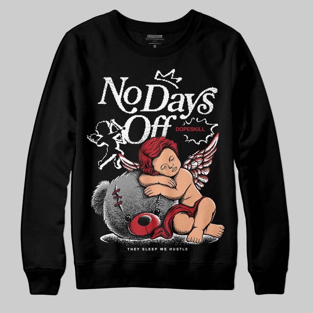 Jordan 14 Retro ‘Black Toe’ DopeSkill Sweatshirt New No Days Off Graphic Streetwear - Black