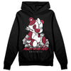 Jordan 1 Retro High '85 OG Metallic Burgundy DopeSkill Hoodie Sweatshirt MOMM Bear Graphic Streetwear - Black