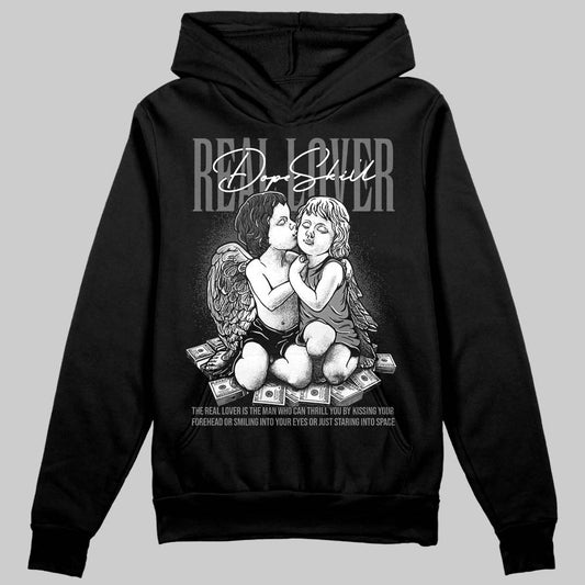 Jordan 4 “Black Cat” (2025) DopeSkill Hoodie Sweatshirt Real Lover Graphic Streetwear - Black