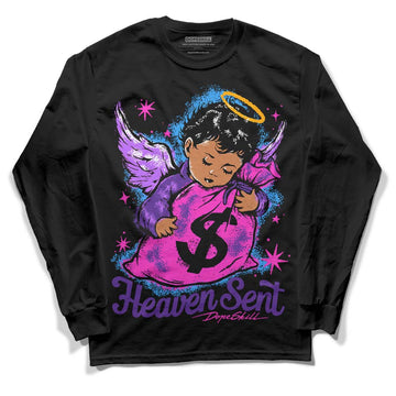 PURPLE Sneakers DopeSkill Long Sleeve T-Shirt Heaven Sent Graphic Streetwear - black