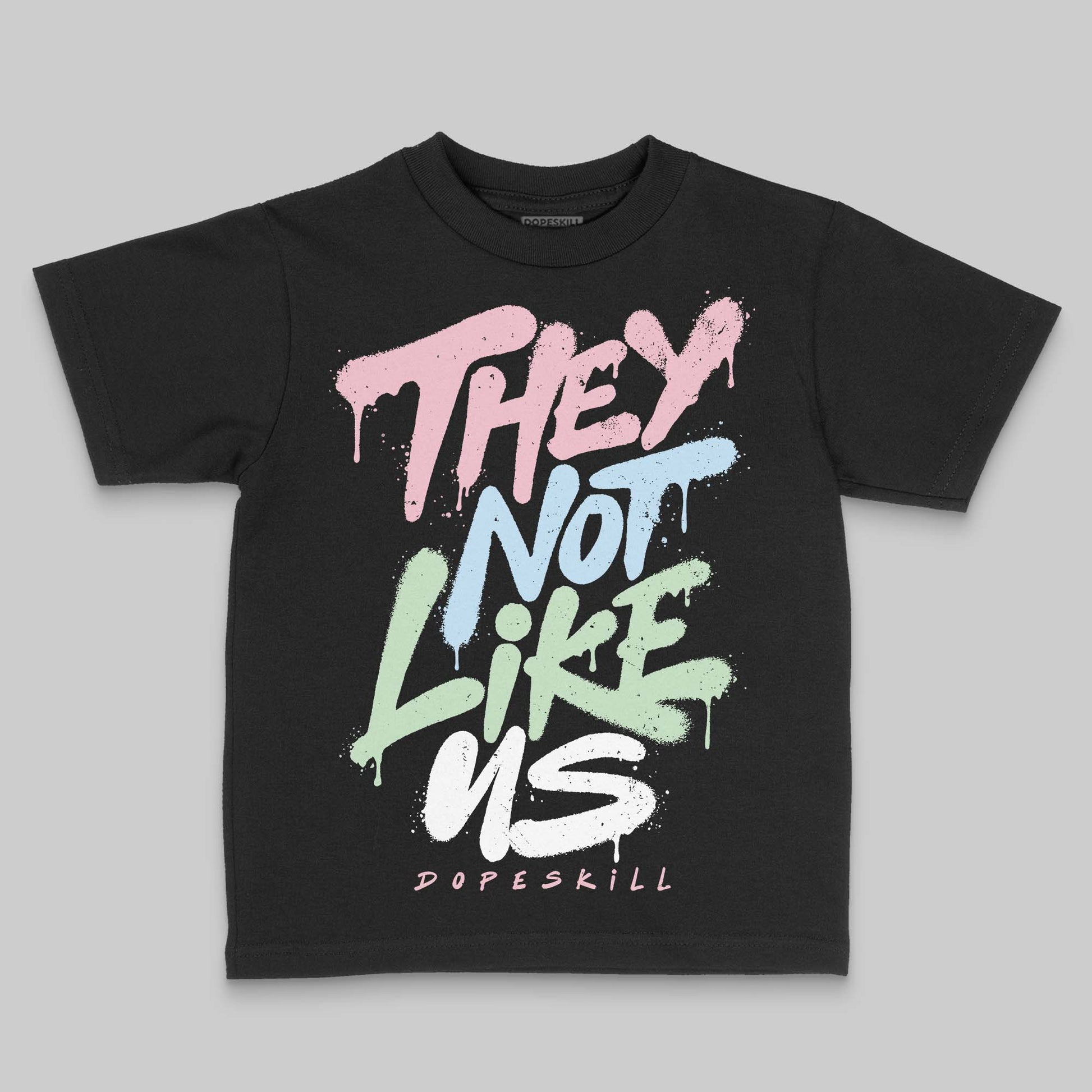 Jordan 4 Retro Valentine's Day (2026) (GS) DopeSkill Toddler Kids T-shirt They Not Like Us Graphic Streetwear - Black