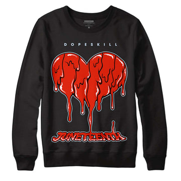 Jordan 6 Retro Toro Bravo DopeSkill Sweatshirt Juneteenth Heart Graphic Streetwear - Black