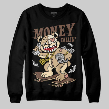 TAN Sneakers DopeSkill Sweatshirt Money Callin' Graphic Streetwear - Black