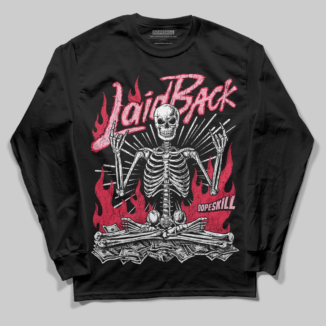 Dunk Low Valentine's Day (2026) DopeSkill Long Sleeve T-Shirt Laid Back Graphic Streetwear - Black