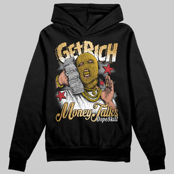 Jordan 12 Retro 'Taxi' 2025 DopeSkill Hoodie Sweatshirt Get Rich Graphic Streetwear - Black