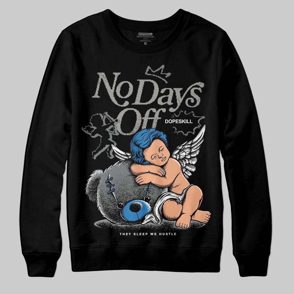 Jordan 9 Cool Grey DopeSkill Sweatshirt New No Days Off Graphic Streetwear - Black