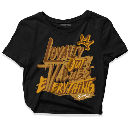 Jordan 13 Wheat 2023 DopeSkill Women's Crop Top LOVE Graphic Streetwear - Black