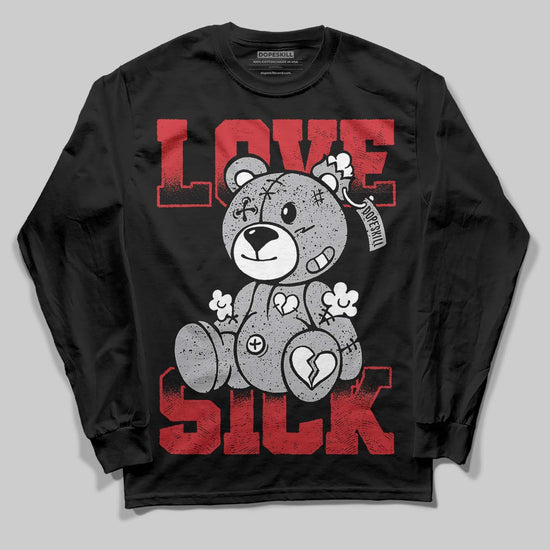 Jordan 4 OG “White Cement” DopeSkill Long Sleeve T-Shirt Love Sick Graphic Streetwear - Black