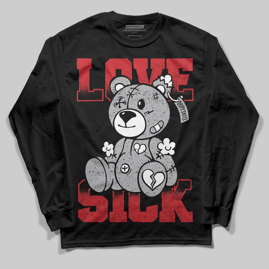 Jordan 4 OG “White Cement” DopeSkill Long Sleeve T-Shirt Love Sick Graphic Streetwear - Black