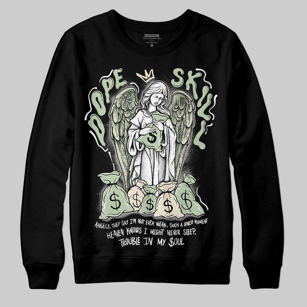 Jordan 4 WMNS “Seafoam” (2025) DopeSkill Sweatshirt Angels Graphic Streetwear - Black