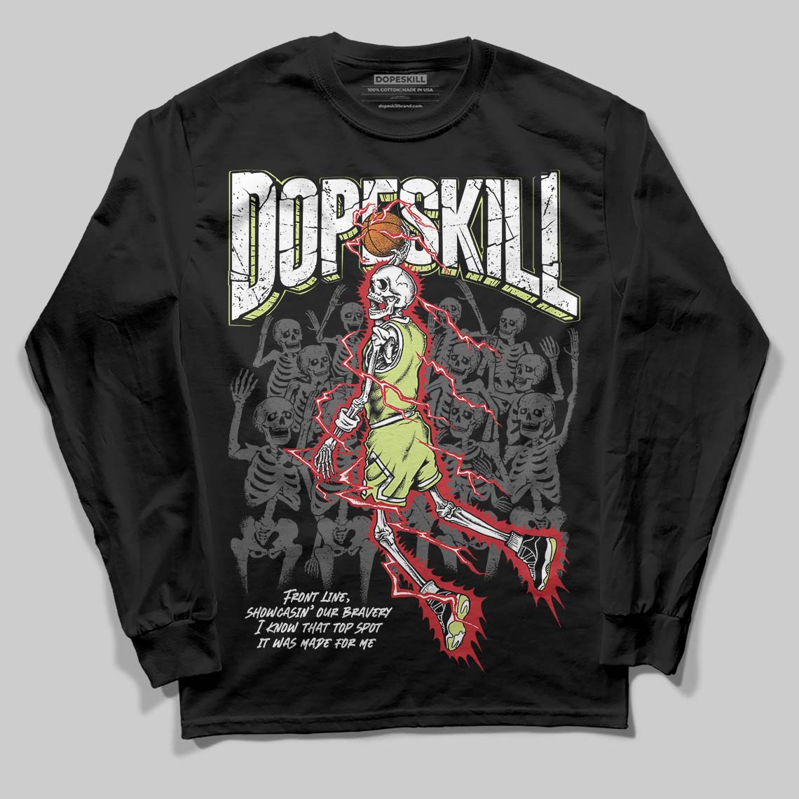 Jordan 11 “Inner Beast” DopeSkill Long Sleeve T-Shirt Thunder Dunk Graphic Streetwear - Black