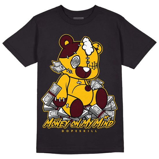 Dunk Yellow Bordeaux DopeSkill T-Shirt MOMM Bear Graphic Streetwear - Black