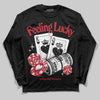 Jordan 11 Retro Low Bred (2025) DopeSkill Long Sleeve T-Shirt Feeling Lucky Graphic Streetwear - Black