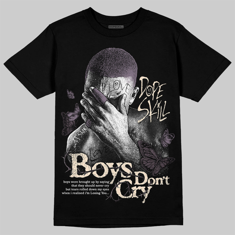 A Ma Maniére x Air Jordan 3 Black Violet Ore DopeSkill T-Shirt Boys Don't Cry Graphic Streetwear - Black