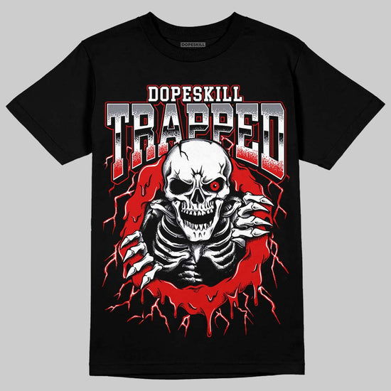 Jordan 9 Retro Gym Red DopeSkill T-Shirt Trapped Halloween Graphic Streetwear - black