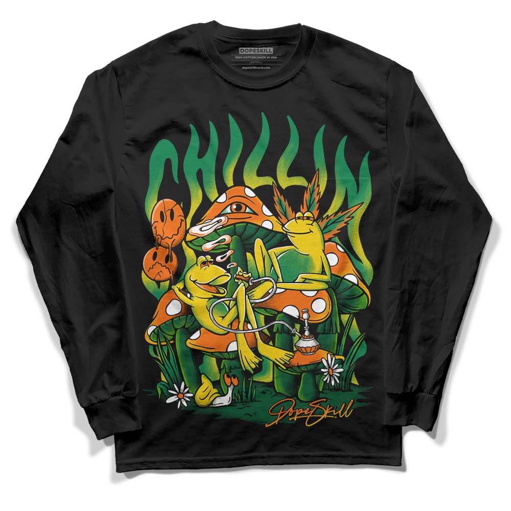 Green Sneakers DopeSkill Long Sleeve T-Shirt Chillin Graphic Streetwear - Black