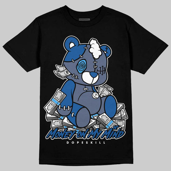 Jordan 11 Retro Low Diffused Blue DopeSkill T-Shirt MOMM Bear Graphic Streetwear - Black