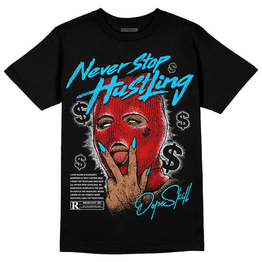 Jordan 12 Retro ‘Gym Red’ DopeSkill T-Shirt Never Stop Hustling Graphic Streetwear - Black