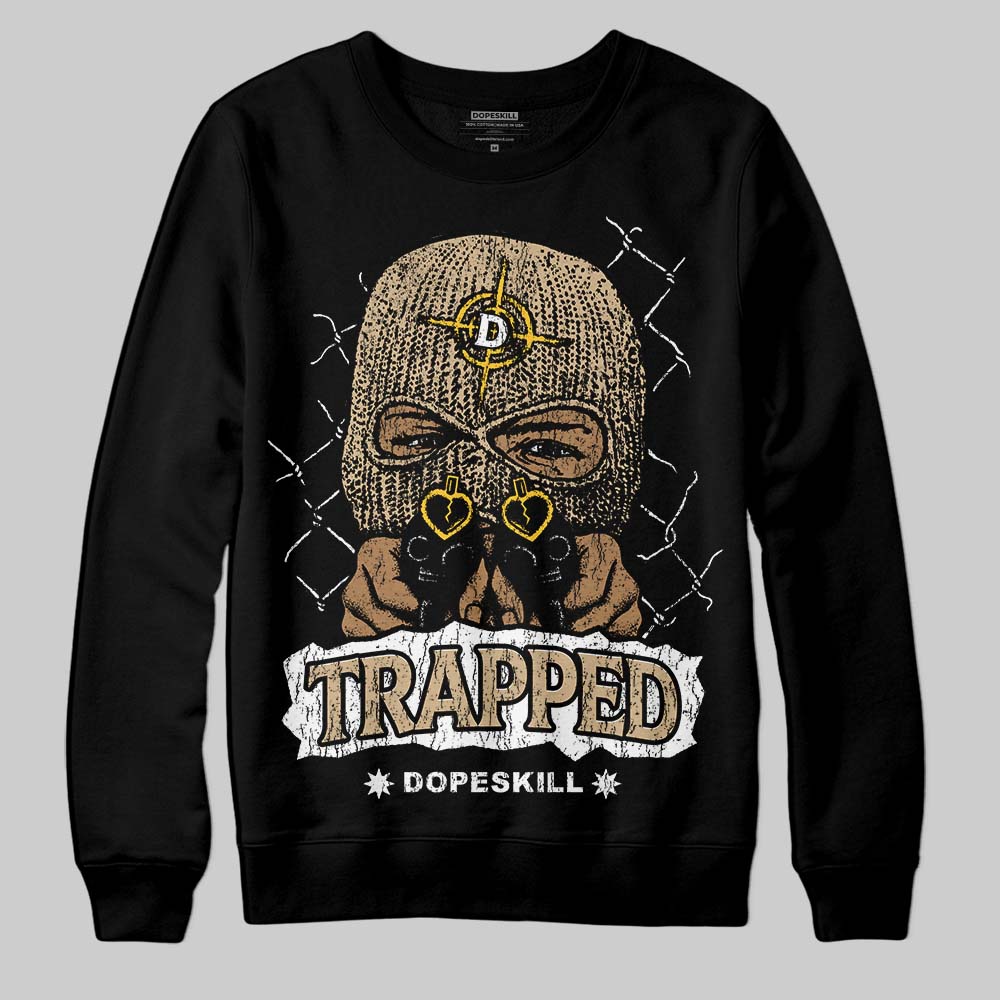 TAN Sneakers DopeSkill Sweatshirt New Trapped Graphic Streetwear - Black