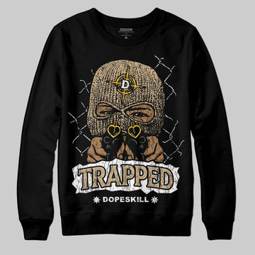 TAN Sneakers DopeSkill Sweatshirt New Trapped Graphic Streetwear - Black