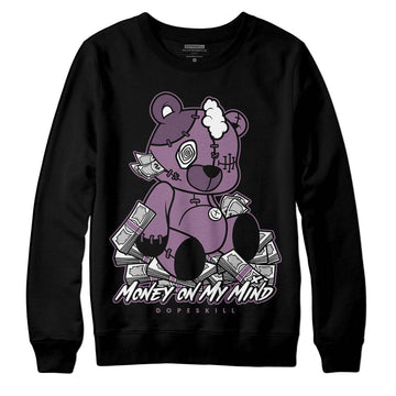 Jordan 2 “Mauve/Off-Noir” DopeSkill Sweatshirt MOMM Bear Graphic Streetwear - Black