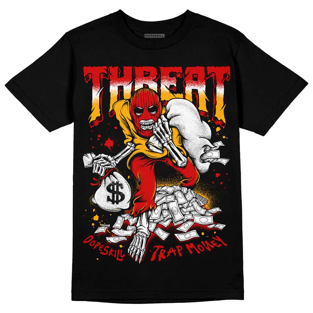 Jordan 7 Citrus DopeSkill T-Shirt Threat Graphic Streetwear - Black
