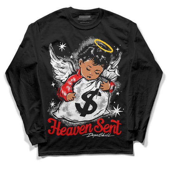 Dunk Low Panda White Black DopeSkill Long Sleeve T-Shirt Heaven Sent Graphic Streetwear - Black