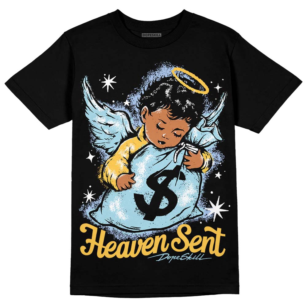 Jordan 13 “Blue Grey” DopeSkill T-Shirt Heaven Sent Graphic Streetwear - Black