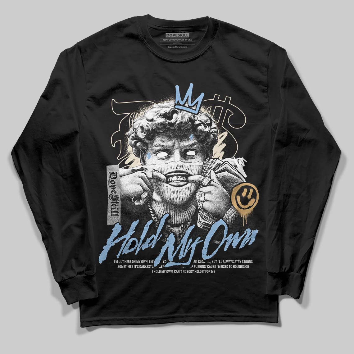 Nike Air Diamond Turf Must Be the Money DopeSkill Long Sleeve T-Shirt In My Way Graphic Streetwear - Black