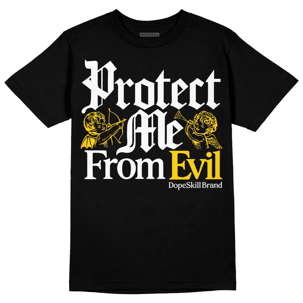 Jordan 6 “Yellow Ochre” DopeSkill T-Shirt Protect Me From Evil Graphic Streetwear - Black