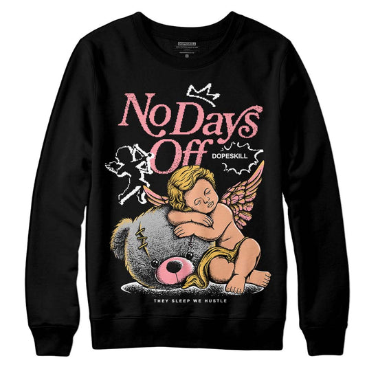 Jordan 3 GS “Red Stardust” DopeSkill Sweatshirt New No Days Off Graphic Streetwear - Black