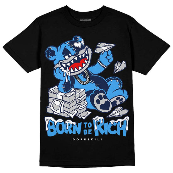 Jordan Spiz’ike Low “White/Obsidian” DopeSkill T-Shirt Born To Be Rich Graphic Streetwear - Black