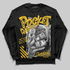 Yellow Sneakers DopeSkill Long Sleeve T-Shirt Pocket Change Graphic Streetwear - Black