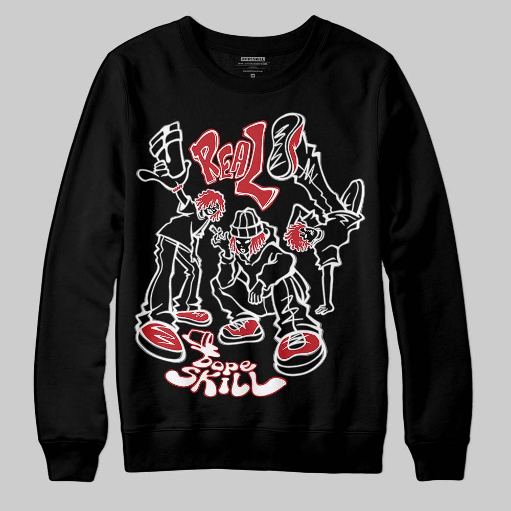Jordan 1 Low OG "Chicago" DopeSkill Sweatshirt Real Y2K Players Graphic Streetwear - Black