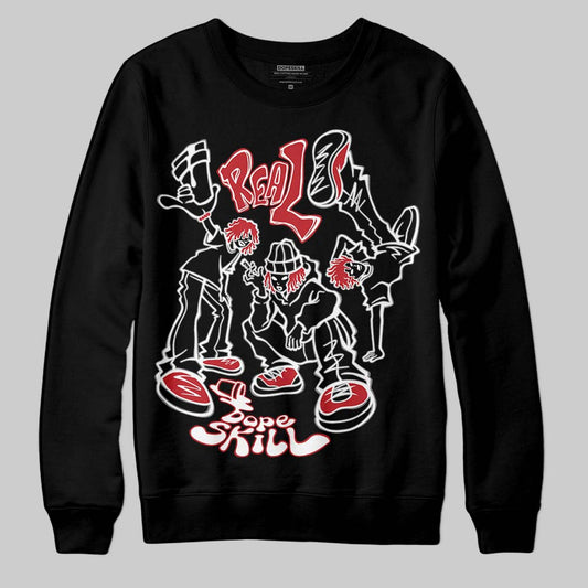 Jordan 1 Low OG "Chicago" DopeSkill Sweatshirt Real Y2K Players Graphic Streetwear - Black