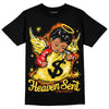 Jordan 4 Thunder DopeSkill T-Shirt Heaven Sent Graphic Streetwear - Black