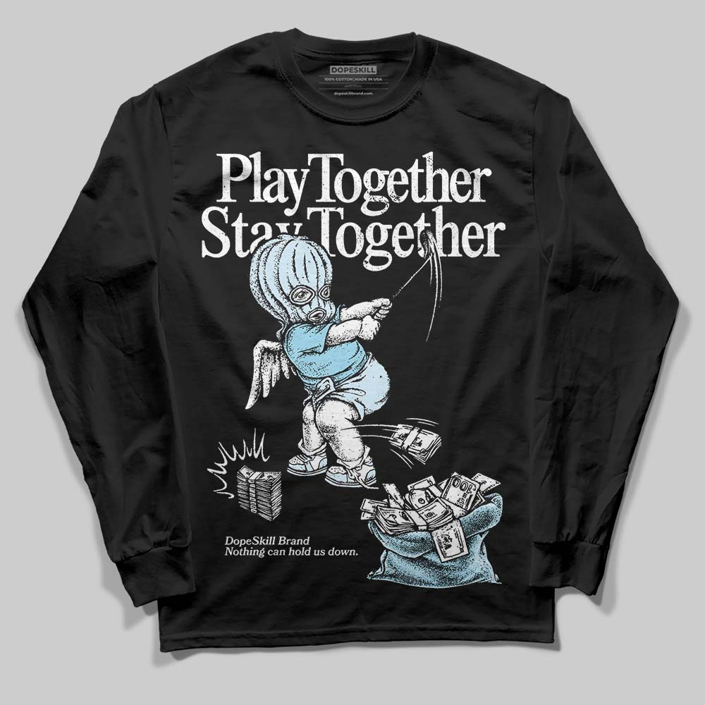 Vans Knu Stack Vintage Satin Dream Blue DopeSkill Long Sleeve T-Shirt Play together, Stay together Graphic Streetwear - Black