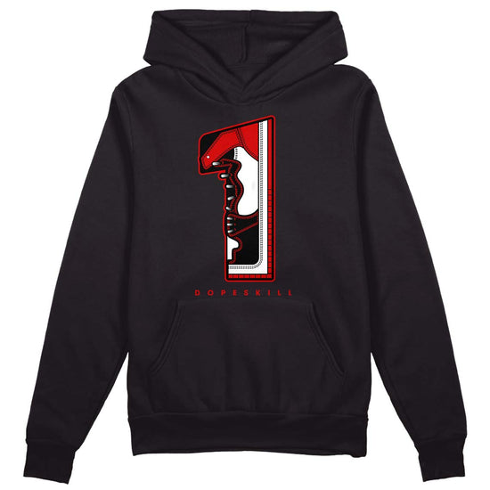 Jordan 1 Retro Low "Black Toe" DopeSkill Hoodie Sweatshirt No.1 Graphic Streetwear - Black