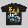 Yellow Oversize Print Risk Is Better Than Regret DopeSkill Graphic Premium T-shirt Streetwear - Black