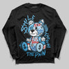 Jordan 11 Retro Legend Blue DopeSkill Long Sleeve T-Shirt Smile Through The Pain Graphic Streetwear - Black