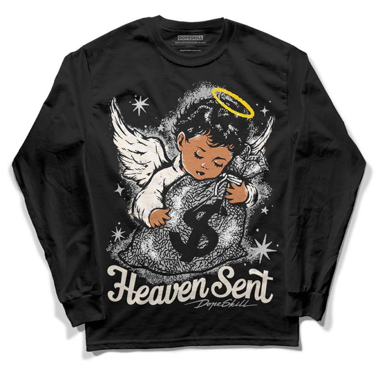 Jordan 3 “Off Noir” DopeSkill Long Sleeve T-Shirt Heaven Sent Graphic Streetwear - Black