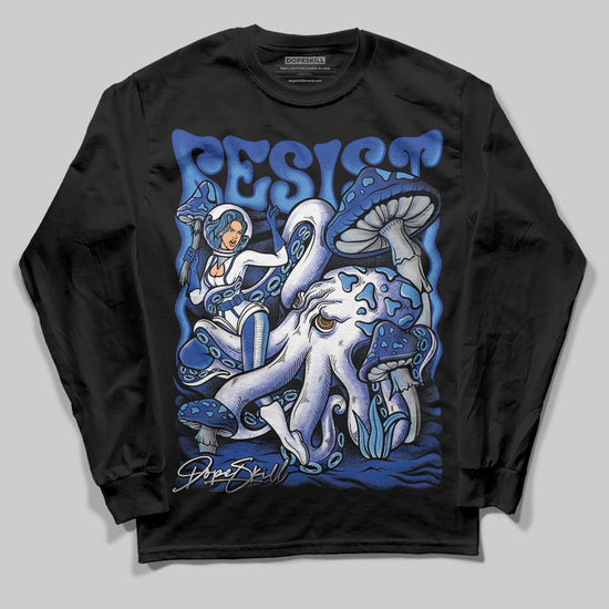 Jordan 5 Racer Blue DopeSkill Long Sleeve T-Shirt Resist Graphic Streetwear - Black