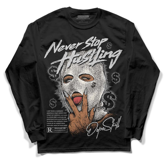 Jordan 3 “Off Noir” DopeSkill Long Sleeve T-Shirt Never Stop Hustling Graphic Streetwear - Black