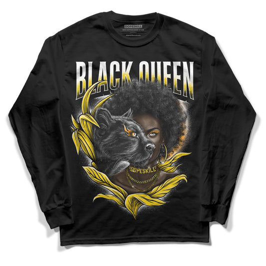Jordan 6 “Yellow Ochre” DopeSkill Long Sleeve T-Shirt New Black Queen Graphic Streetwear - Black