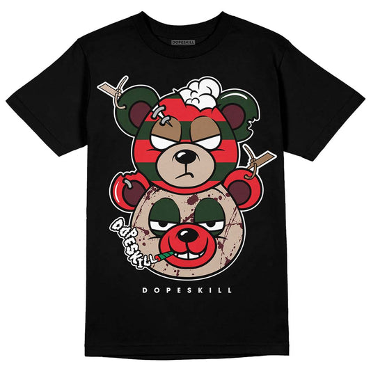 Dunk Low Freddy Krueger DopeSkill T-Shirt New Double Bear Graphic Streetwear - Black